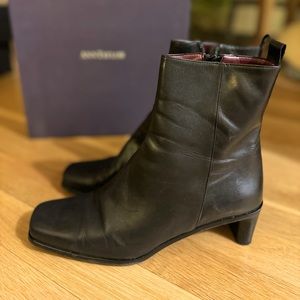 Ann Taylor, leather, black ankle boots